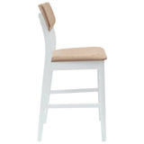 Dining Chairs 2 pcs White 48 x 49 x 95 cm Solid Rubber Wood 42020481