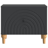 Coffee Table with Drawer Black 49 x 50 x 40 cm Engineered Wood 894276
