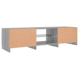 TV Cabinet with LED Lights Grey Sonoma 140x40x36 cm 822682