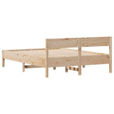 Bed Frame without Mattress 150x200 cm King Size Solid Wood Pine 3301746