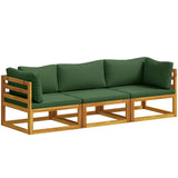 Sofa Set 3 pcs Natural Solid Acacia Wood 3417252