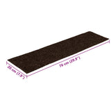 Stair Mats Self-adhesive 30 pcs 76x20 cm Brown Rectangular 3365727
