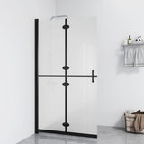 151195 Foldable Walk-in Shower Wall Frosted ESG Glass 100x190 cm