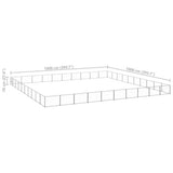 Dog Kennel Silver 100 m Steel 3082198