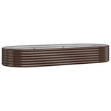 Garden Raised Bed Galvanised Steel 249x100x36 cm Brown 318995