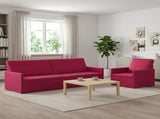 Sofa Set 2 pcs Wine Red Velvet 3433234