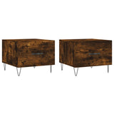 Coffee Tables 2 pcs Smoked Oak 50x50x40 cm Engineered Wood 829391
