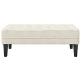 Bench with Cushion Cream 113 x 57 x 39 cm Velvet 42001955