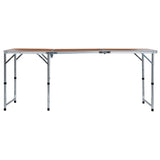 48174 Foldable Camping Table Aluminium 180x60 cm