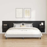 Headboard with Cabinet 3 pcs Black Oak Engineered Wood 3416189
