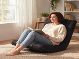 Floor Chair, Folding Floor Sofa with Adjustable Backrest, Wide Seat, Swivel Base, Black T3398P554112