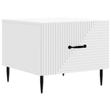 Coffee Table with Drawer White 49 x 50 x 40 cm Engineered Wood 894965