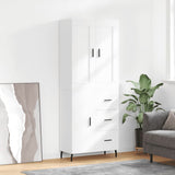 Highboard White 69.5x34x180 cm Engineered Wood 3199825
