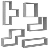 Wall Shelf Grey Sonoma 96x12x64 cm Engineered Wood 840805