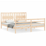 Bed Frame without Mattress Super King Size Solid Wood 3194326