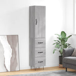 Highboard Grey Sonoma 34.5x34x180 cm Engineered Wood 3198887