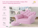 Children Kids Sofa Set Armchair Chair Seat with Free Footstool PU Leather for Girls 58L x 40.5W x T3398P347654