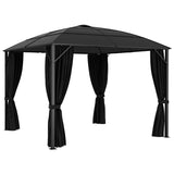 Gazebo with Curtains 300x300x265 cm Anthracite 48600