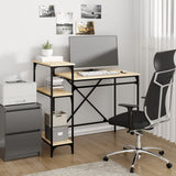 Desk with Shelves Sonoma Oak 105x50x90 cm Engineered Wood&Iron 826715