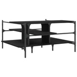 Coffee Table Black 100x100x48.5 cm Engineered Wood 842311