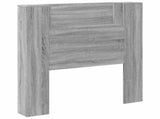 Storage Headboard with LED Grey Sonoma Engineered Wood 3418652