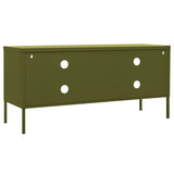 TV Cabinet Olive Green 105x35x50 cm Steel 336225