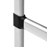 Telescopic Wardrobe System with Rods Aluminium 321105