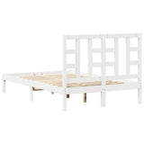 Bed Frame without Mattress White 120x200 cm Solid Wood 3105401