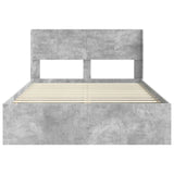 Bed Frame with Storage and Headboard Concrete Grey 120 x 190 cm 3414238