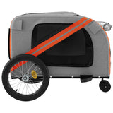 Pet Bike Trailer Orange and Grey Oxford Fabric and Iron 93900