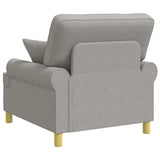 XL Armchair with Cushions Cloud Grey Fabric 42043496