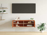 Wall Cabinet Wax Brown 80 x 30 x 30 cm Solid Pine Wood 869948