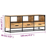 TV Cabinet 120x30x45 cm Solid Mango Wood 247742