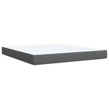 Box Spring Bed with Mattress Dark Grey 180x200 cm Fabric 3285975