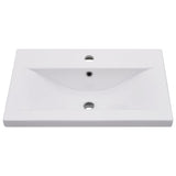 Sink Cabinet with Built-in Basin White Engineered Wood 3071540