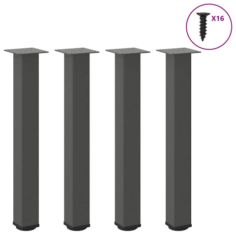 ZNTS Coffee Table Legs 4 pcs Anthracite 72-74 cm Steel 4012470