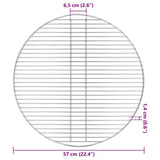 BBQ Grill Grate Silver 57 x 57 cm Stainless Steel 42008308