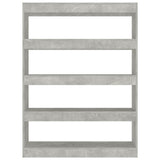 Book Cabinet/Room Divider Concrete Grey 100x30x135 cm 811758