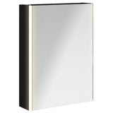 Bathroom Mirror Cabinet Black Oak 53.5 x 15.5 x 70 cm 889232