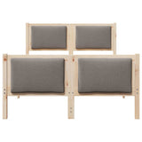 Bed Frame with Headboard Taupe 120 x 190 cm Fabric 878347
