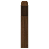 LED Headboard Brown Oak 180x18.5x103.5 cm Engineered Wood 837364