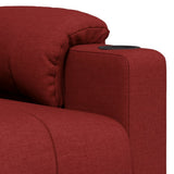 Massage Chair Wine Red Fabric 348085