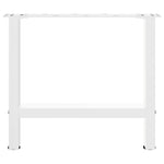 ZNTS Coffee Table Legs White 2 pcs 60x cm Steel 4013285