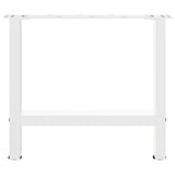 ZNTS Coffee Table Legs White 2 pcs 60x cm Steel 4013285