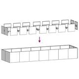 Planter White 280x80x40 cm Steel 860760