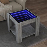 Coffee Table with LED Grey Sonoma 53x53x45 cm Engineered Wood 847544