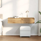 ZNTS Wall Shelf with Drawers Artisian Oak 100x36x19 cm Engineered Wood 859994