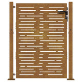 Garden Gate 100x150 cm Corten Steel Square Design 153253
