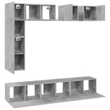 8 Piece TV Cabinet Set Concrete Grey Engineered Wood 3079124
