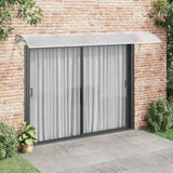Door Canopy Grey 350x100 cm Polycarbonate 153595